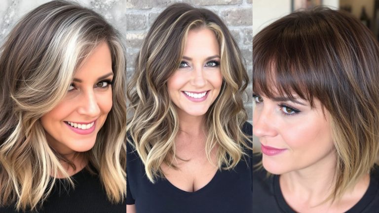 Best Women Dark Brown Haircut With Blonde Highlights